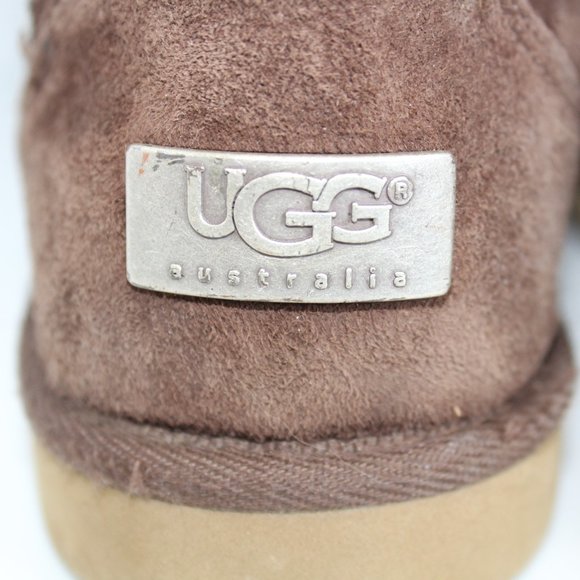 UGG Boots Big Kids Tall Brown Hayden Sheepskin Lining Rainbow Zipper ~5~ 5654 - Picture 11 of 15
